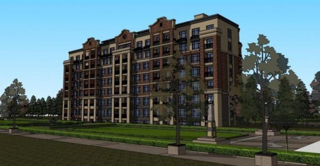 Sketchup住宅模型|多层住宅，古典风格