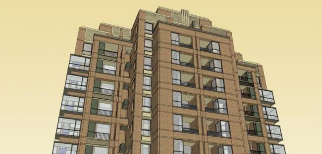 Sketchup住宅模型|高层住宅，居住建筑，古典风格