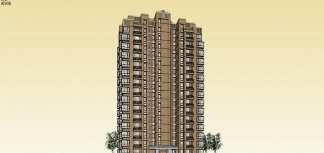 Sketchup住宅模型|高层住宅，居住建筑，古典风格