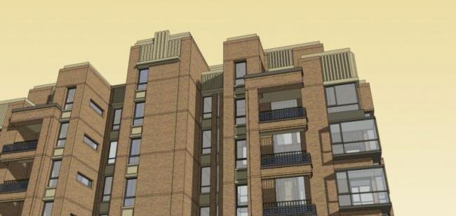 Sketchup住宅模型|高层住宅，居住建筑，古典风格