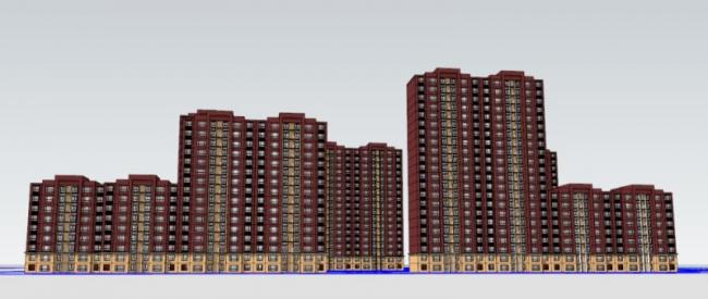 Sketchup住宅模型|高层住宅，现代风格
