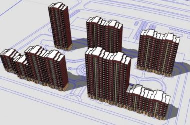 Sketchup住宅模型|高层住宅，现代风格-BIM建筑网