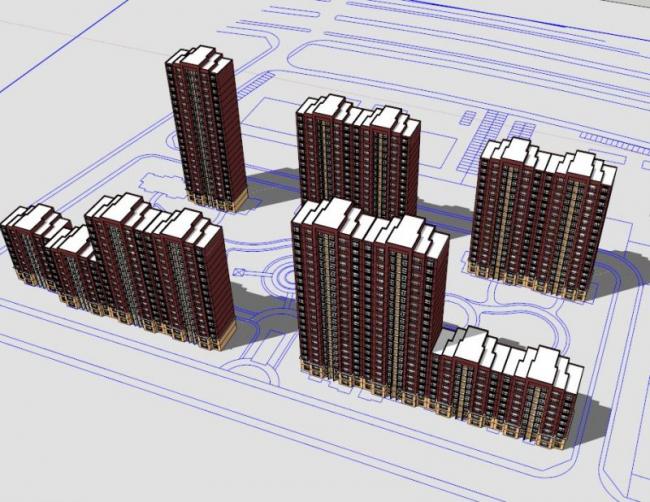 Sketchup住宅模型|高层住宅，现代风格