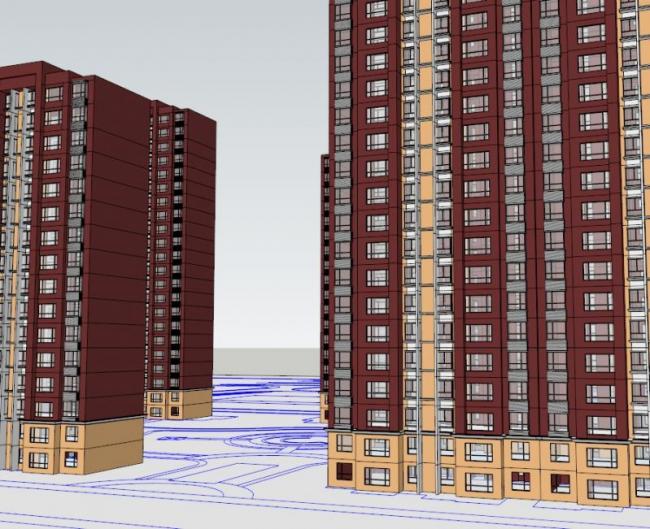 Sketchup住宅模型|高层住宅，现代风格
