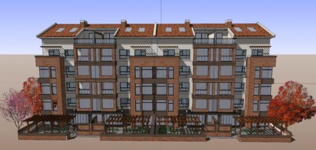 Sketchup住宅模型|多层住宅，古典风格