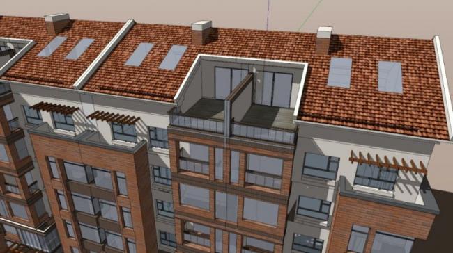 Sketchup住宅模型|多层住宅，古典风格