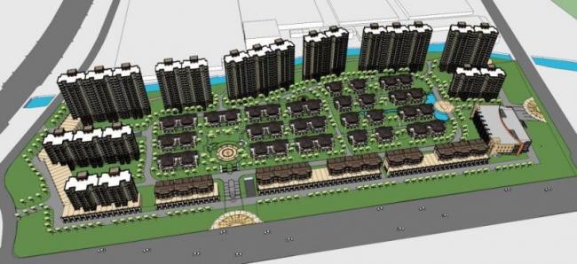 Sketchup住宅模型|高层住宅，居住建筑，古典风格