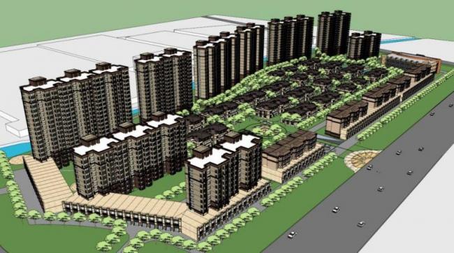 Sketchup住宅模型|高层住宅，居住建筑，古典风格