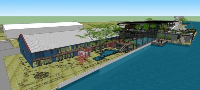 Sketchup商业模型|多层商业街，现代风格