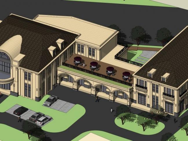 Sketchup商业模型|农庄会所，古典风格