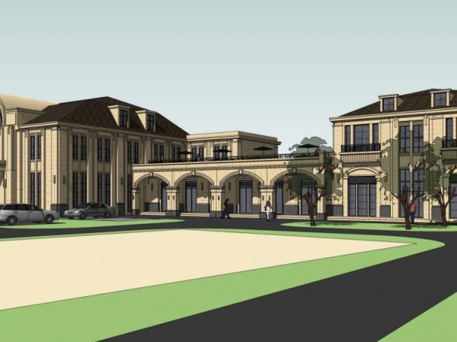 Sketchup商业模型|农庄会所，古典风格