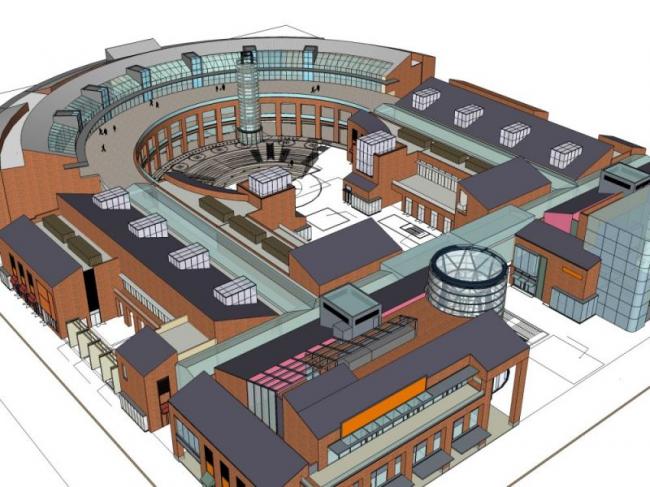 Sketchup商业模型|多层商业中心，现代风格