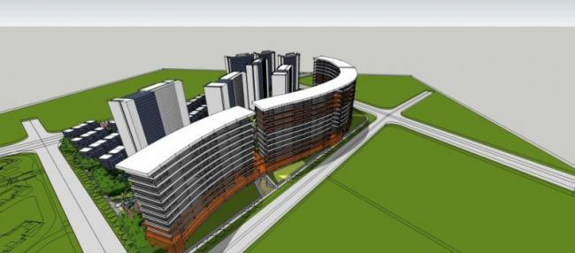 Sketchup景观模型|住宅景观，小区景观，现代风格