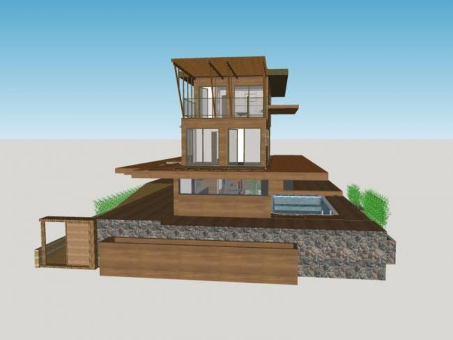 Sketchup别墅模型|独栋别墅，现代风格