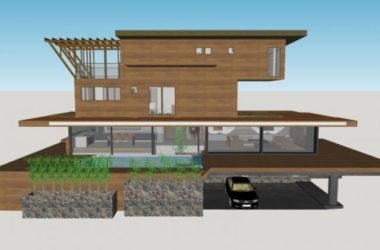 Sketchup别墅模型|独栋别墅，现代风格-BIM建筑网