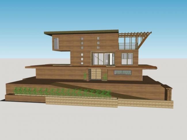 Sketchup别墅模型|独栋别墅，现代风格