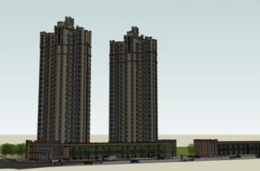 Sketchup住宅模型|超高层住宅，底层商业，居住建筑，古典风格-BIM建筑网