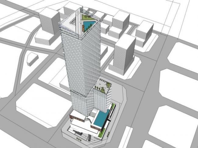Sketchup综合体模型|多高层商业综合体，现代风格