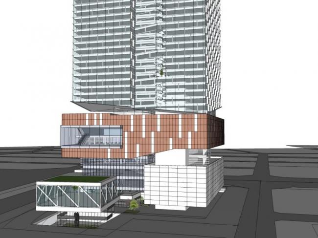 Sketchup综合体模型|多高层商业综合体，现代风格