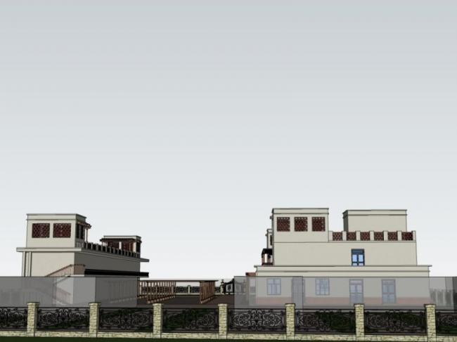 Sketchup酒店模型|多层旅馆，现代风格