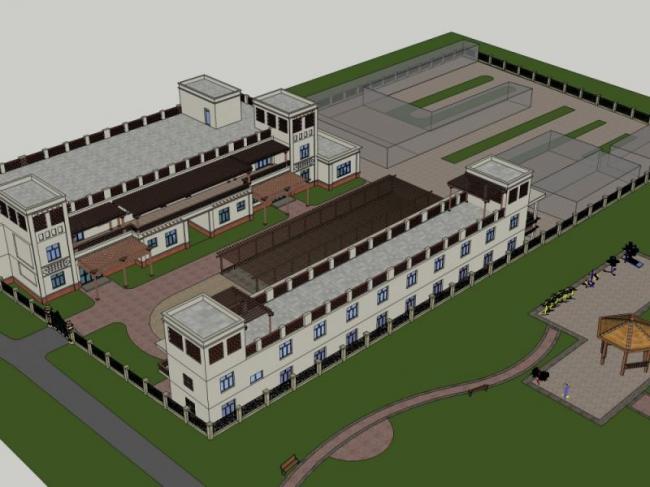 Sketchup酒店模型|多层旅馆，现代风格