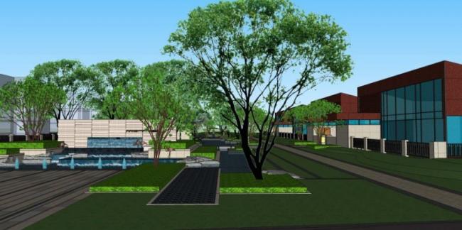 Sketchup住宅模型|多层住宅区，现代风格