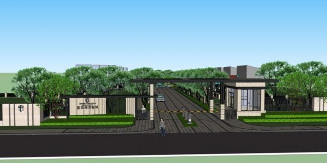 Sketchup住宅模型|多层住宅区，现代风格