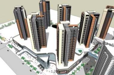 Sketchup综合体模型|多高层商业综合体，现代风格-BIM建筑网