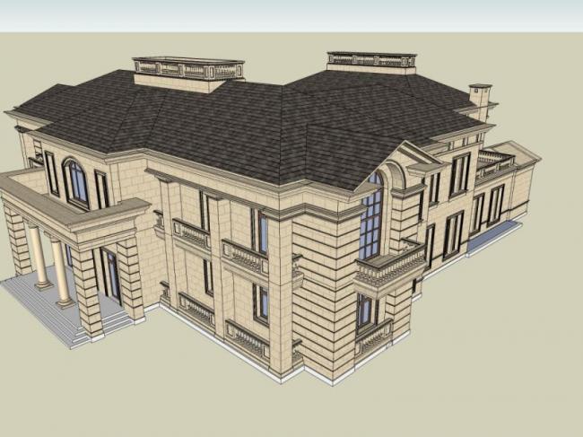 Sketchup商业模型|会所，古典风格