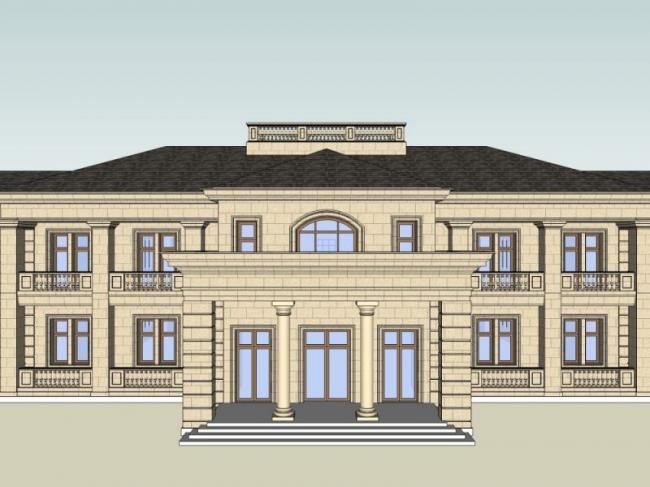 Sketchup商业模型|会所，古典风格