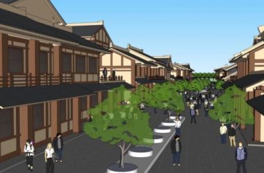 Sketchup商业模型|商业街，中式风格-BIM建筑网