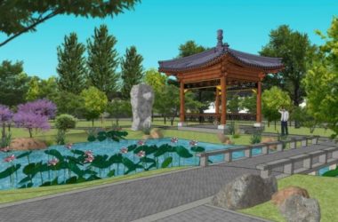 Sketchup景观模型|中式园林，园林景观，中式风格-BIM建筑网