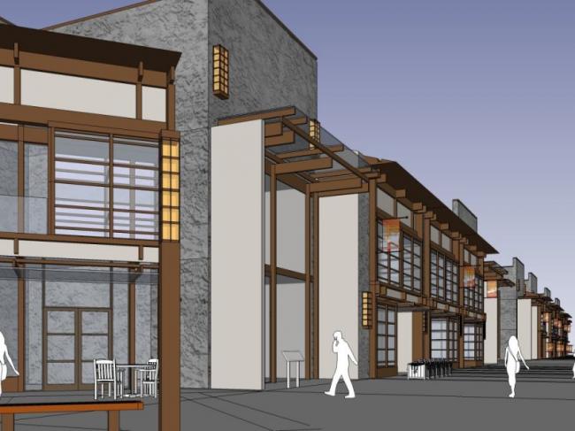 Sketchup综合体模型|多高层商业综合体，现代风格