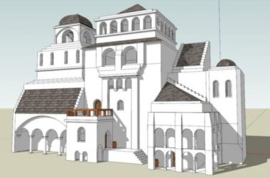 Sketchup文化模型|多层活动中心，希腊，文化建筑，古典风格-BIM建筑网