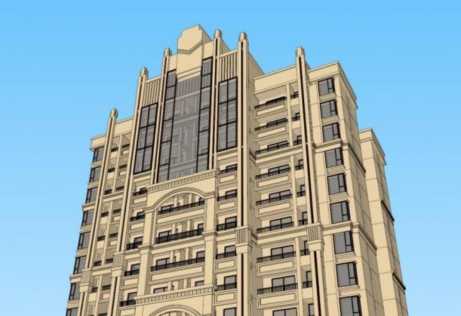Sketchup住宅模型|高层住宅，古典风格