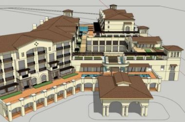 Sketchup酒店模型|多层酒店，西班牙风格，古典风格-BIM建筑网