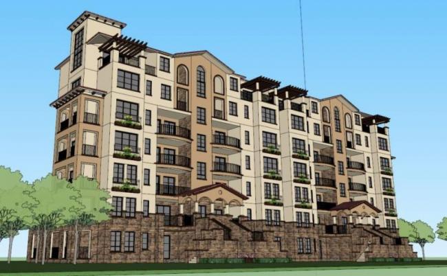 Sketchup住宅模型|多层住宅，古典风格，托斯卡纳