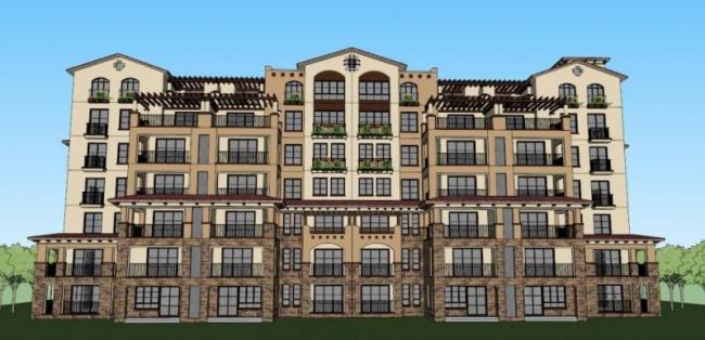 Sketchup住宅模型|多层住宅，古典风格，托斯卡纳