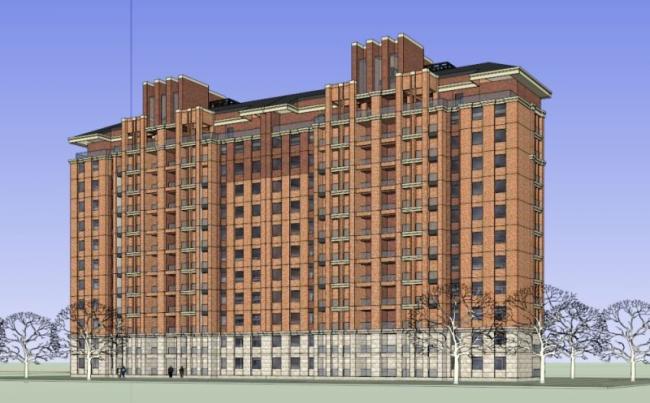 Sketchup住宅模型|高层住宅，古典风格