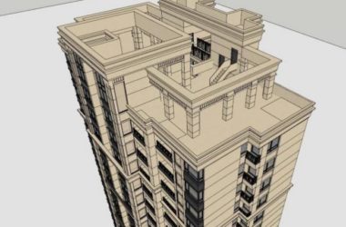 Sketchup住宅模型|高层住宅，古典风格-BIM建筑网
