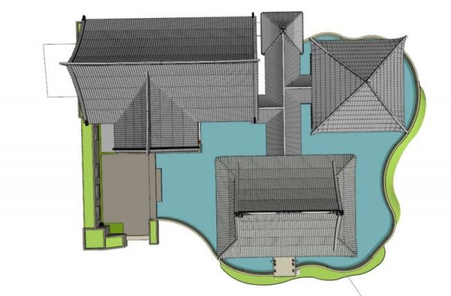 Sketchup古建筑模型|多层园林，宋代古建，中式园林，中式风格