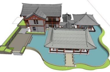 Sketchup古建筑模型|多层园林，宋代古建，中式园林，中式风格-BIM建筑网