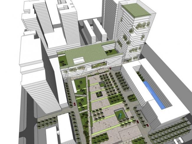Sketchup景观模型|商业景观，现代风格