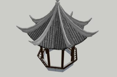 Sketchup小品模型|亭子，中式风格，小品-BIM建筑网