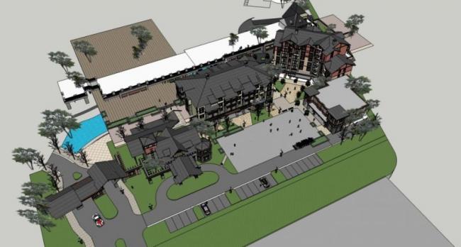 Sketchup商业模型|多层商业街，古典风格