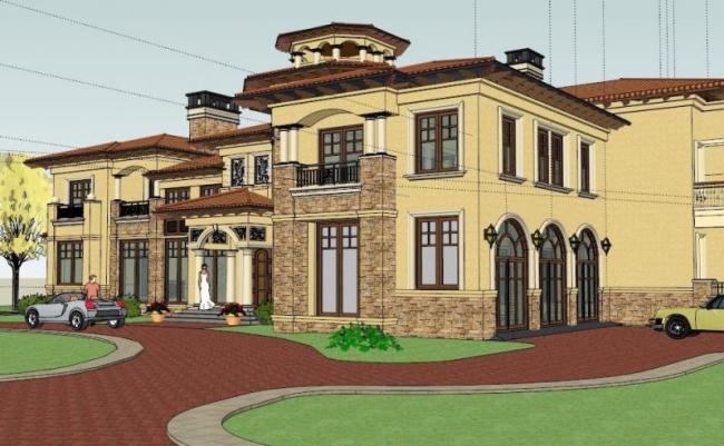 Sketchup商业模型|多层会所，欧式风格，古典