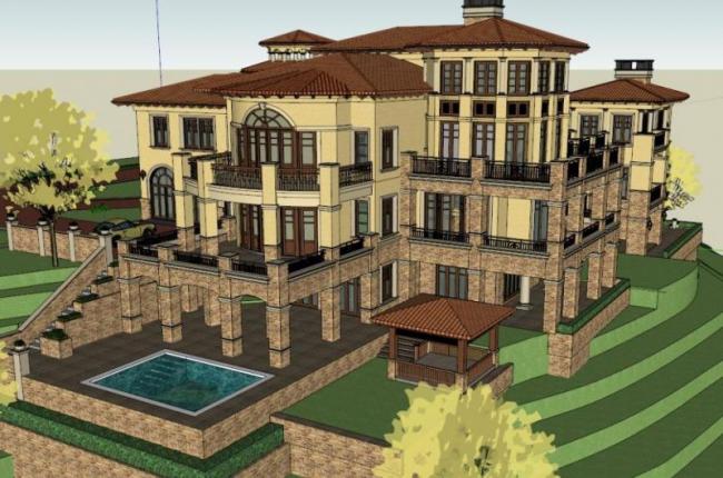 Sketchup商业模型|多层会所，欧式风格，古典