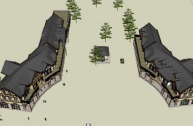 Sketchup商业模型|入口处商业建筑，古典风格-BIM建筑网