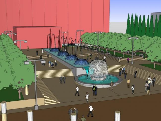 Sketchup景观模型|住宅景观，小区景观，欧式风格