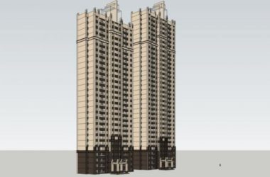 Sketchup住宅模型|超高层住宅，居住建筑，古典风格-BIM建筑网